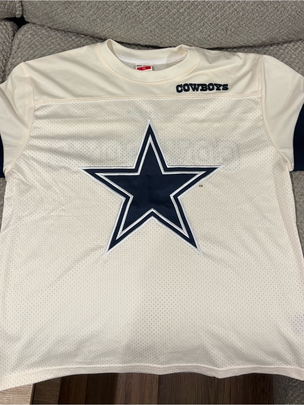 Adult XS COWBOYS JERSEY White & Navy